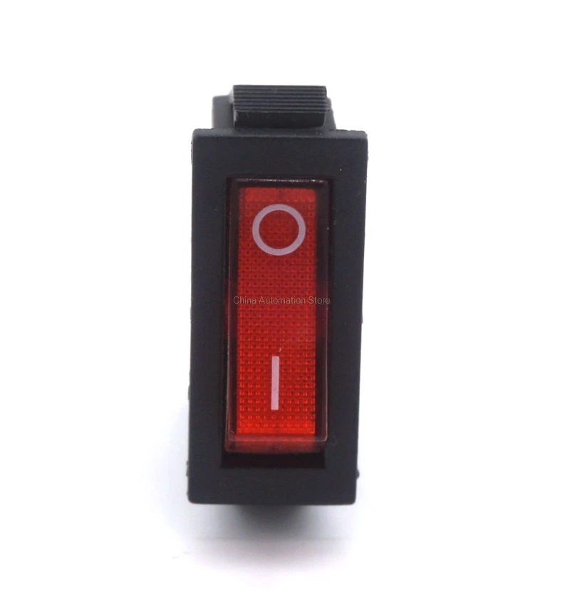 Красный 5 шт. ВКЛ-ВЫКЛ 3Pin клавишный выключатель DPST 15A/20A 250 V/125VAC - Цвет: Красный