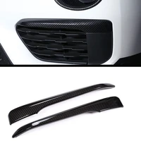 2pcs carbon fiber front fog lamp strips trim molding for bmw new x1 f48 2016 2018 car styling accessories