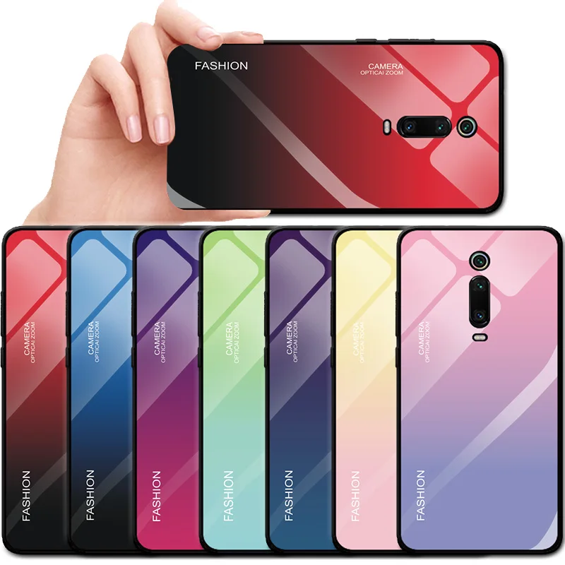 YOUVEI Gradient Tempered Glass Case For Xiaomi Redmi K20 K20Pro Cover for Pro 6.39 |