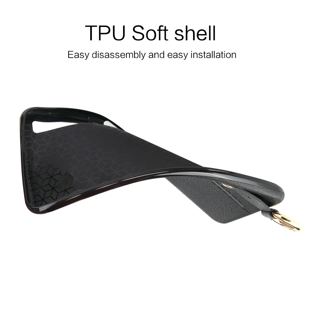 For Samsung Galaxy A7 2018 Case Soft Silicone Litchi Grain With Wrist Strap Matte Protect Back Cover for samsung a7 A750 |