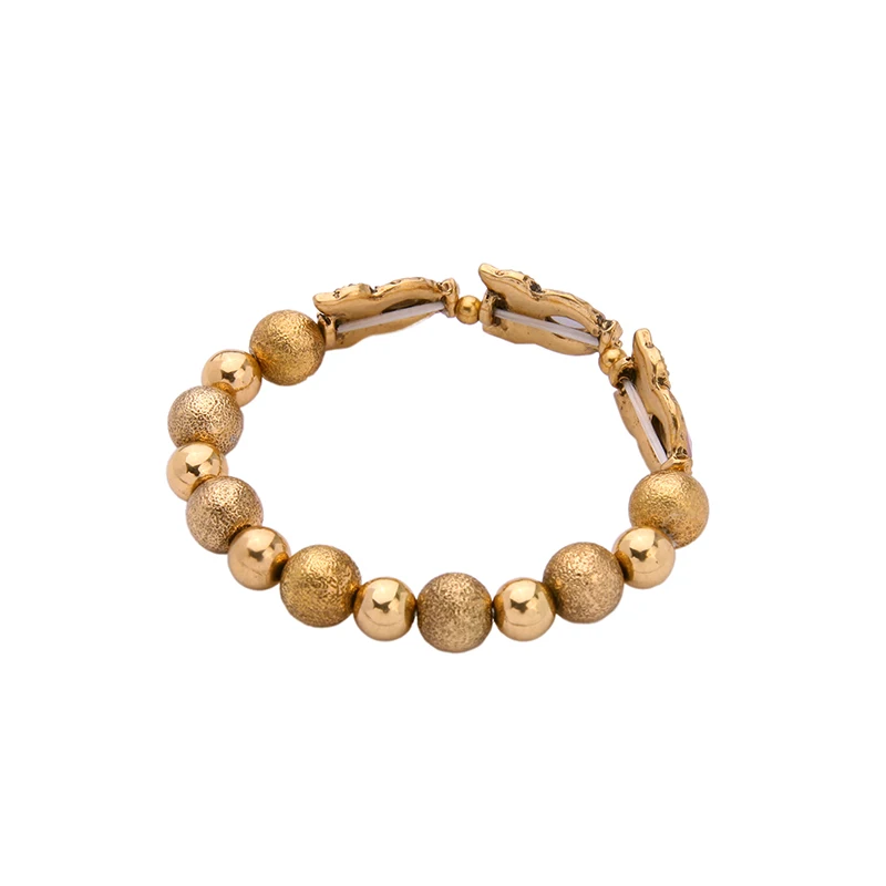 Винтажный браслет из сплава с металлическими бусинами и цепочкой новый