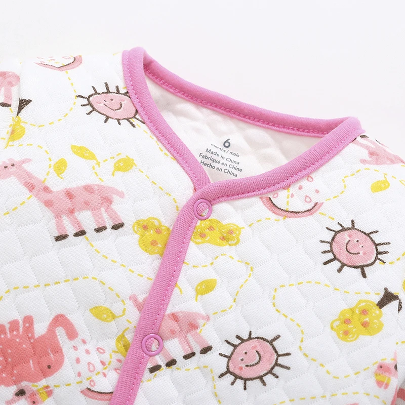 2019 spring and autumn baby infant clothes cotton long-sleeved hay Siamese romper boy girl cartoon single piece | Детская одежда и