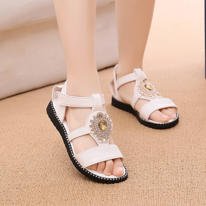 

Rhinestone Girls Sandals Summer Children's Roman Shoes Girls Baby Princess Shoes Open Toe Children's Shoes