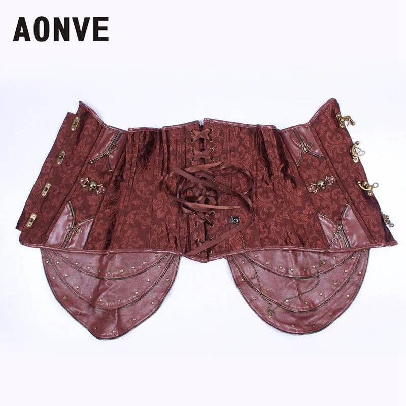 Корсет AONVE в стиле стимпанк соблазнительные корсеты под грудью и бюстье корсет из