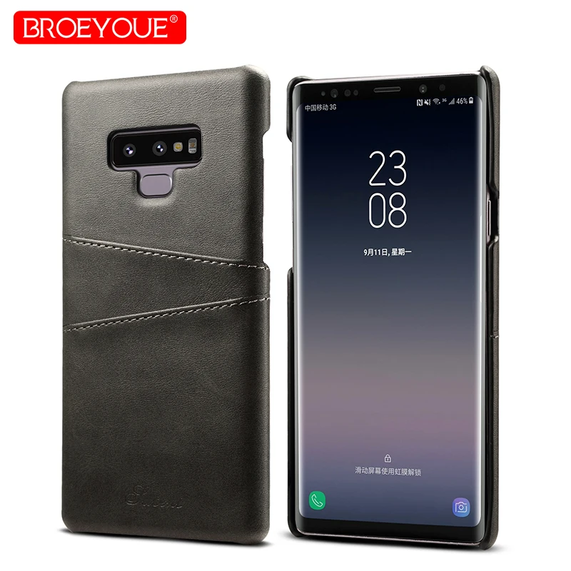 Ретро чехол для телефона samsung S9 Plus кожаный Galaxy S8 Note 8 9 роскошный держатель карт