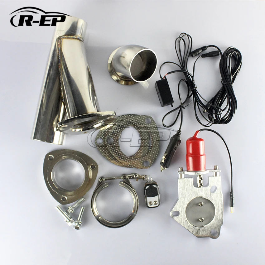 Электрический Выпускной клапан из нержавеющей стали 304 глушитель с выхлопом 2 25