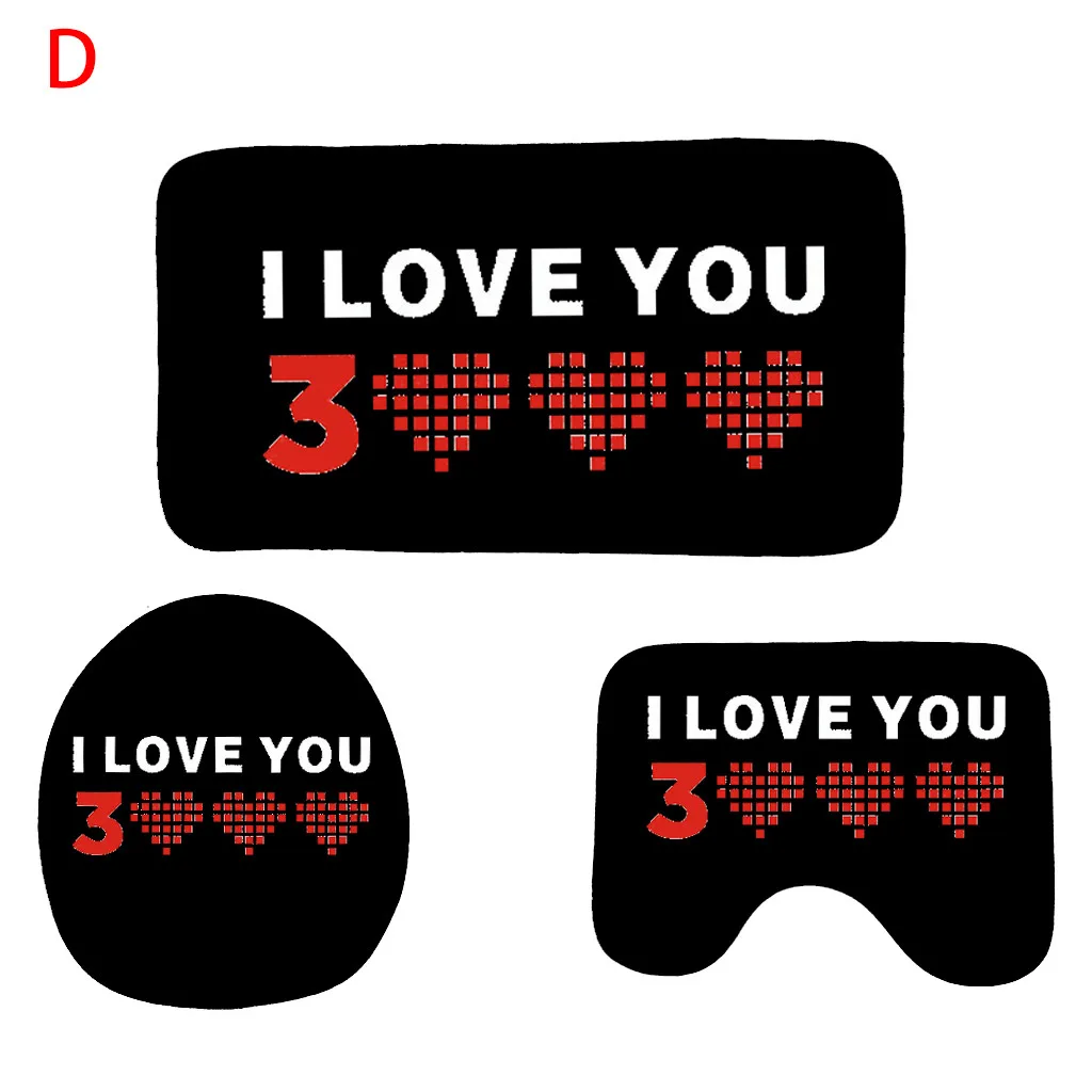 Горячие новые продукты 3 шт I love You три тысячи раз нескользящий коврик для ванной комнаты кухонный коврик для ванной комнаты декоративные аксессуары