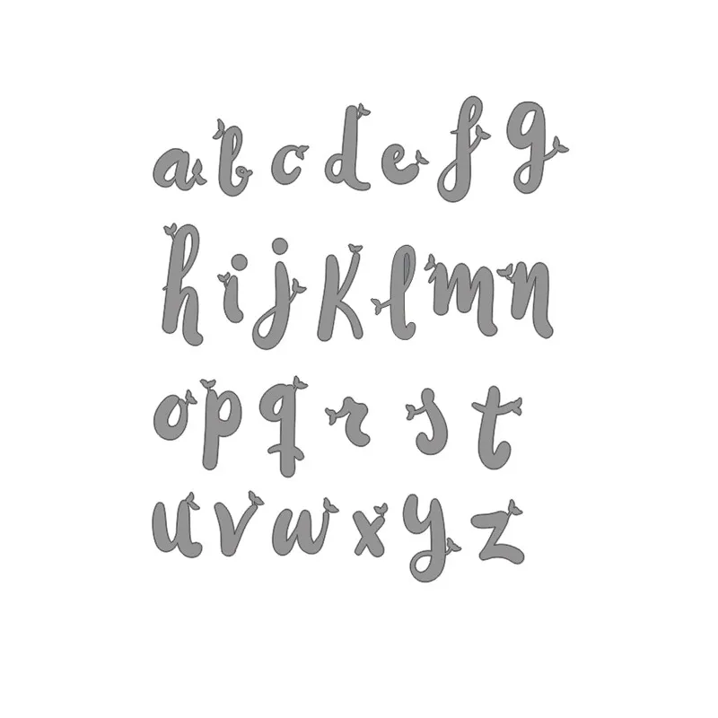LE-005-05 26 шт. Алфавит буквы металлические режущие штампы для DIY Скрапбукинг Тиснение Бумага для поздравительных открыток ремесленный шаблон штампы - Цвет: LE-005-05