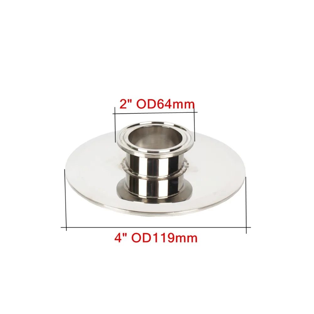 304 нержавеющая сталь 2 &quotOD64mm x 4&quot OD119mm Торцевая Крышка короткий редуктор с тремя