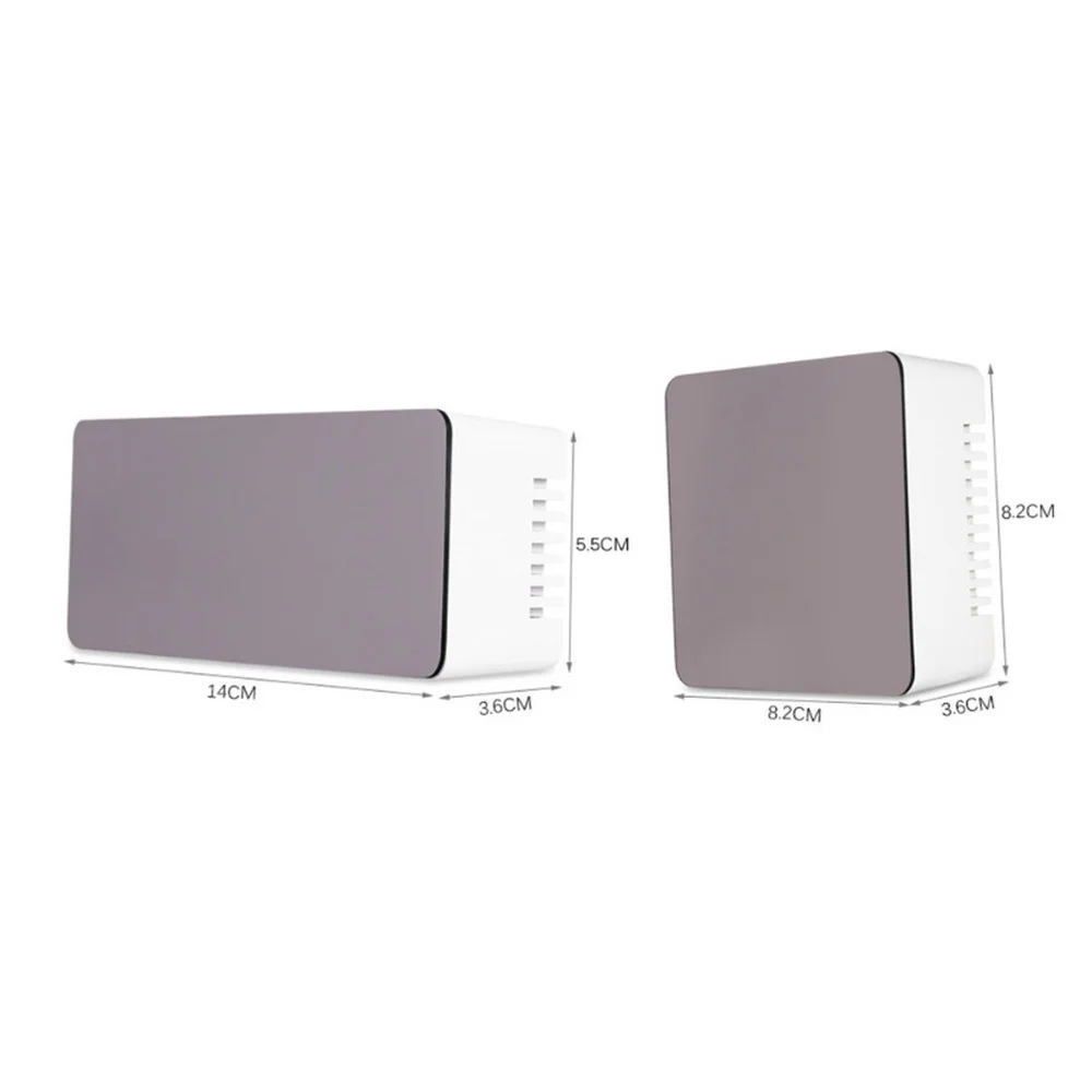 Светодиодный зеркальный будильник часы с диммером функция повтора температуры