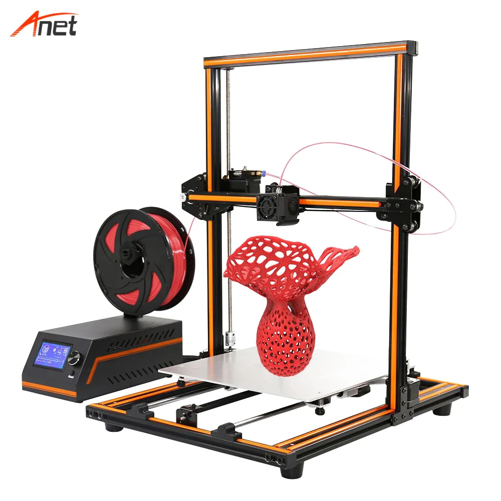 Anet E12 новейший 3d принтер Улучшенный металлический каркас Настольный Impressora 3D