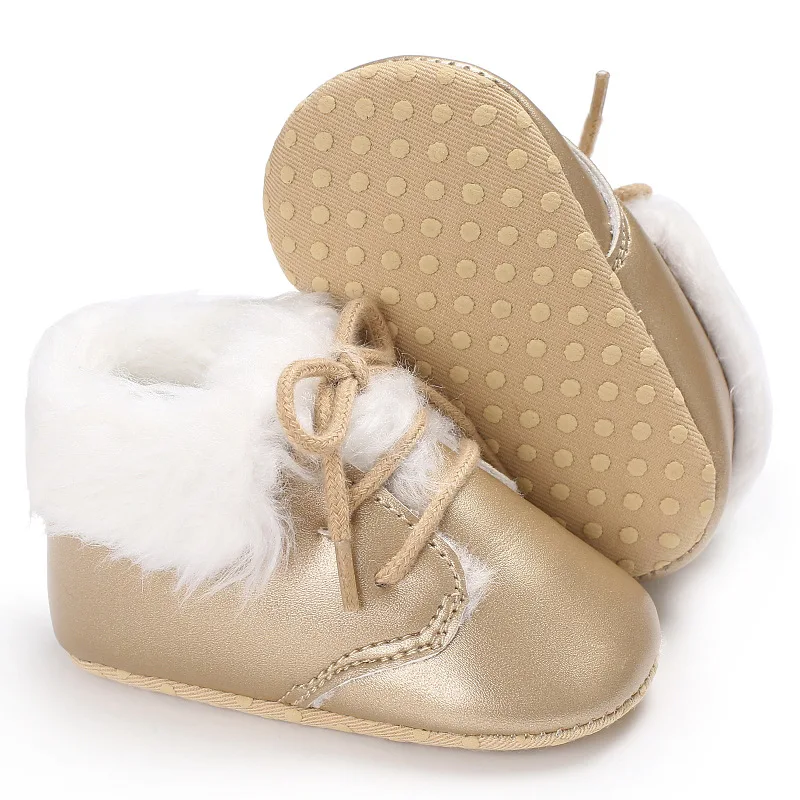 Детские зимние ботинки из искусственной кожи для новорожденных теплые мужчин и