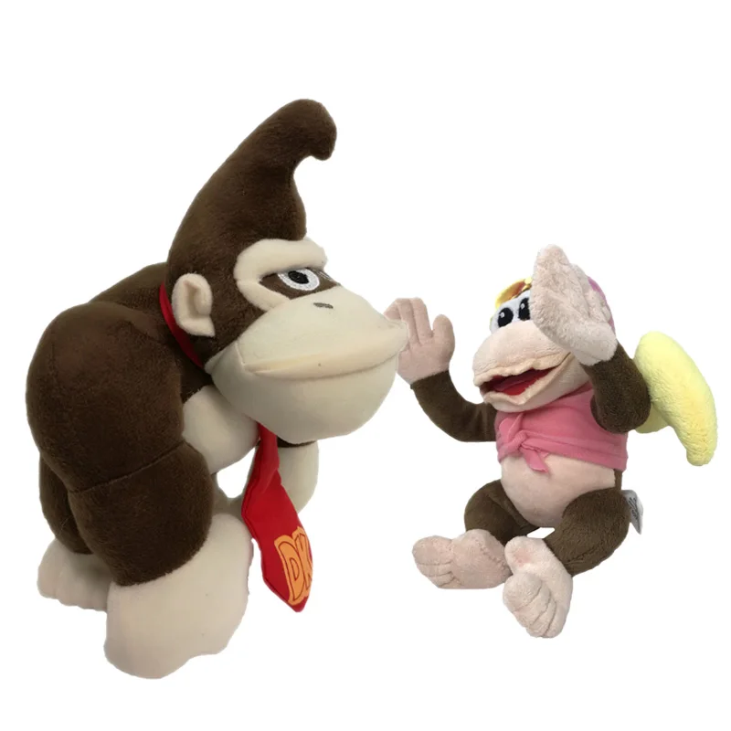 2 pcs 3 стиля аниме Super Mario Bros Donkey Kong Diddy Kong сестра Dixie Peluche Кукла Плюшевая мягкая детская игрушка Рождественский подарок - Цвет: 2 pcs