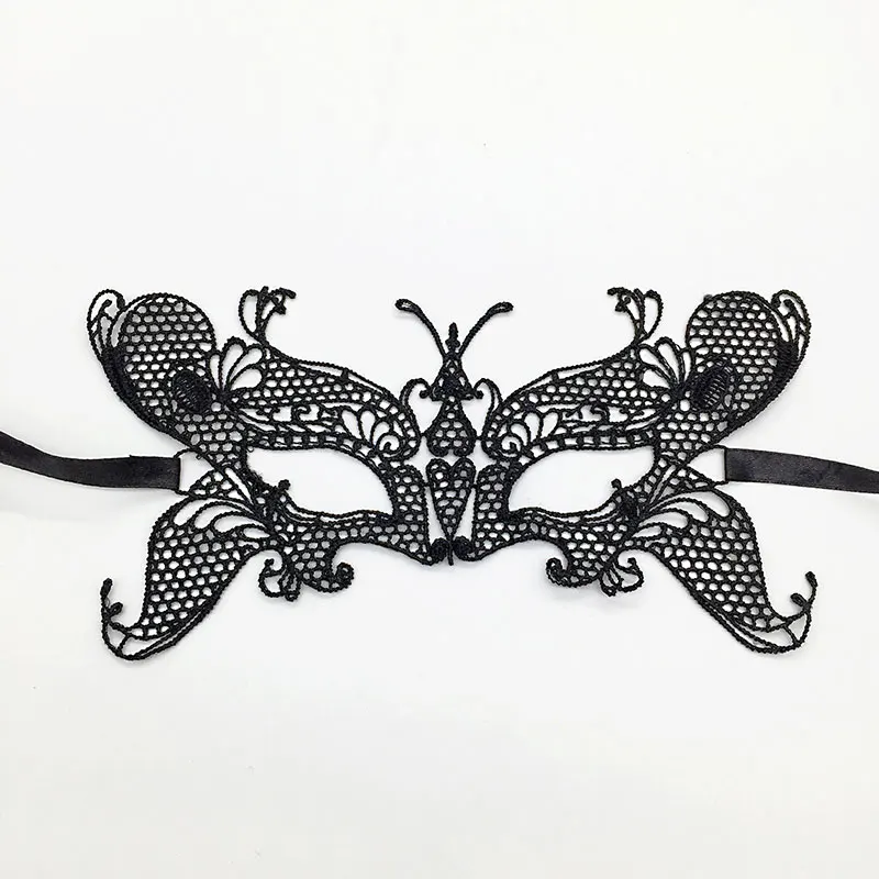 Black Unshaped 1 шт. маскарадные маски на Хэллоуин для женщин карнавал Марди Гра реквизит карнавал сексуальный кружевной маска венитьен маска - Цвет: Black Unshaped