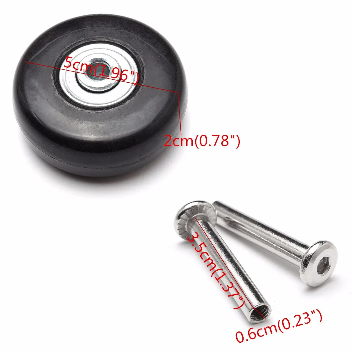 1 пара колес внешний диаметр 5 см широкое колесо 2 полиуретановое резиновое +