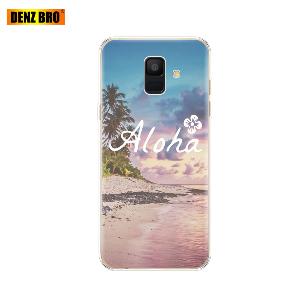 Для samsung Galaxy A6 чехол Dual SIM SM A600 A600F чехол для телефона samsung A6 plus A605 A605F защитный ковер бампер - Цвет: 61870