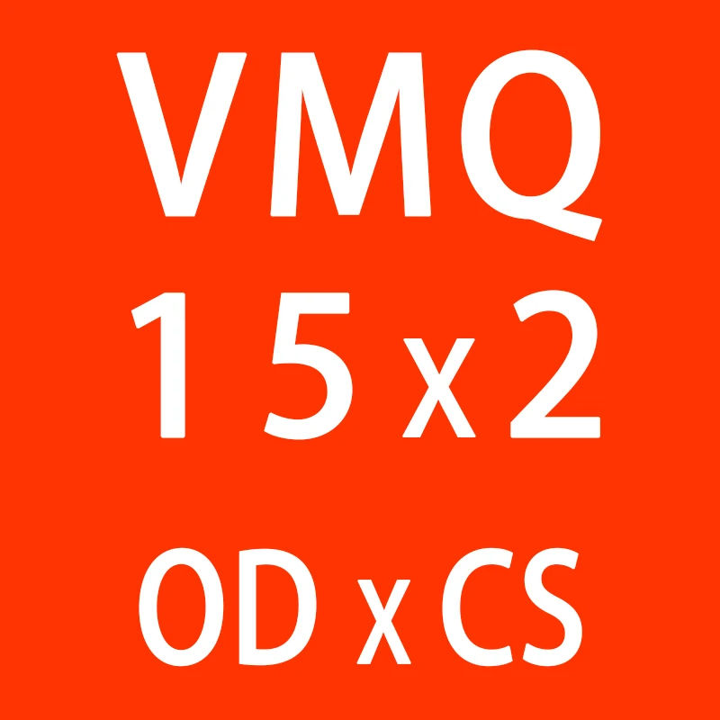 10 шт./лот красный Силиконовое кольцо кремния/VMQ-хомут с круглым воротником для мальчиков и девочек 2 мм Толщина OD14/15/16/17/18/19/20*2 мм резиновое уплотнительное кольцо уплотнения прокладки уплотнительные кольца шайба - Цвет: OD15mm