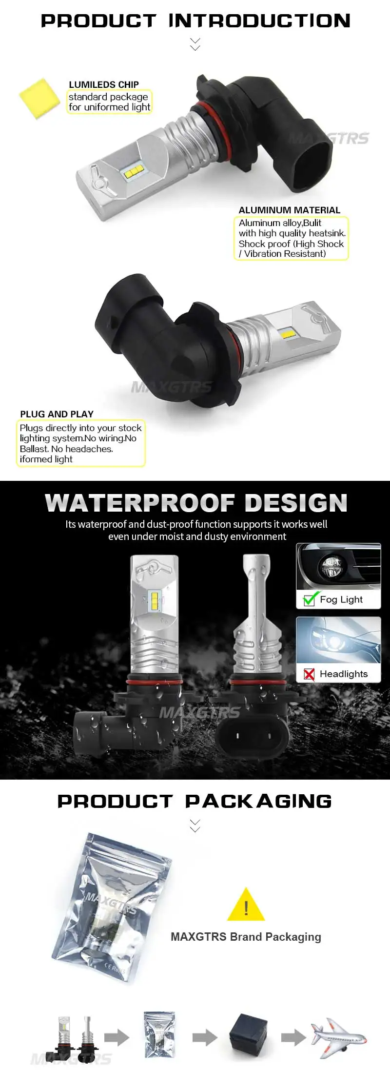 2x80 Вт Lumi светодиодный s чипы H11 H8 9005 9006 HB3 HB4 супер яркий 6000 К белый светодиодный светильник s лампы Лучший для авто противотуманный светильник 1600LMS