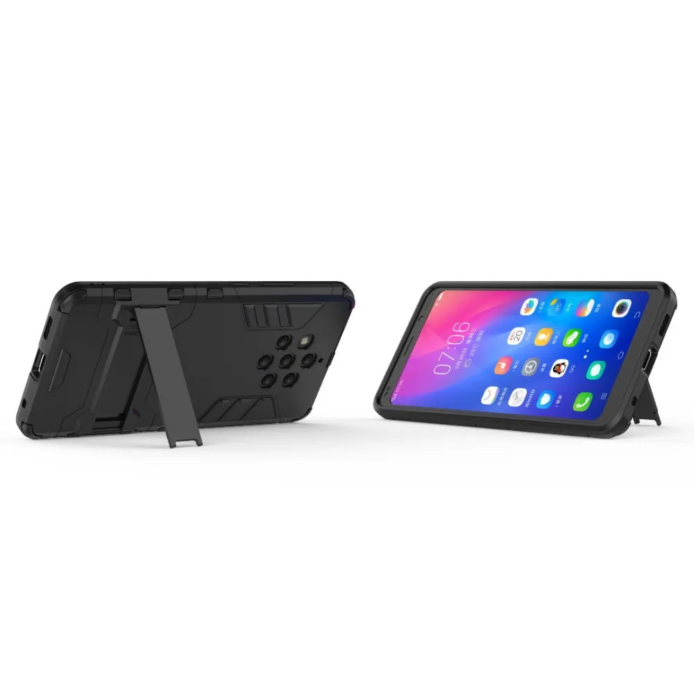 Чехол-подставка для Nokia 1 2 3 6 8 9 X5 X6 X7 7 Plus 5 2018 защитный чехол из силикона и резины