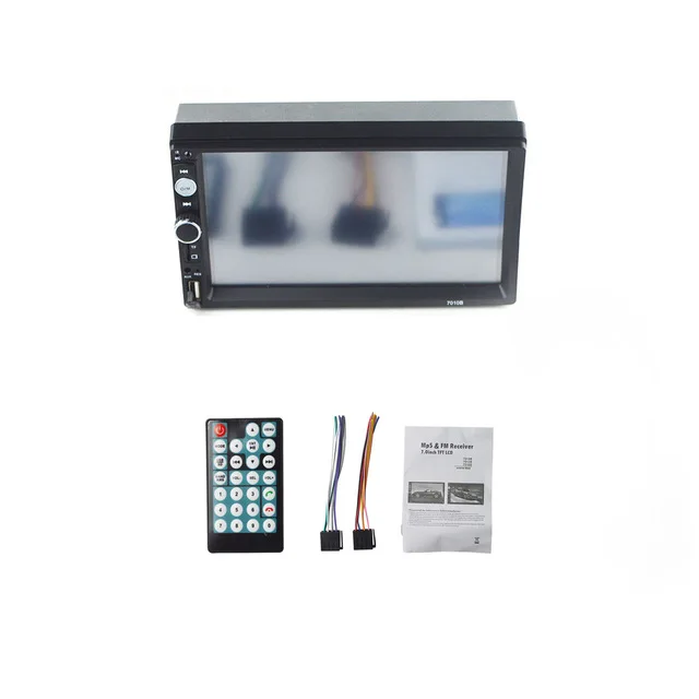 no camera Авторадио 2Din 7 дюймов ЖК сенсорный экран Автомагнитола Авто Аудио bluetooth 7010b 2 din стерео mirrorlink камера заднего вида - Цвет: no camera