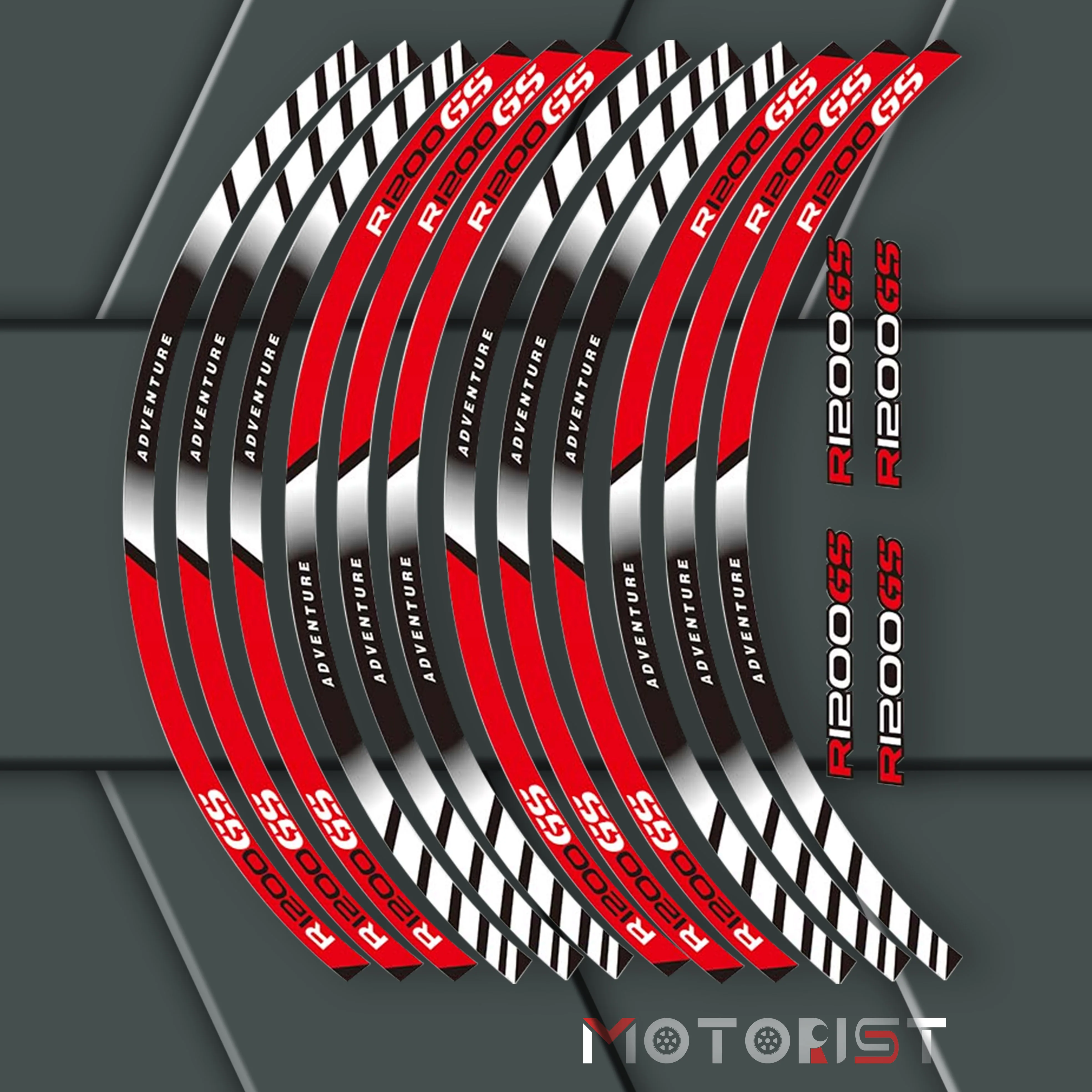 Набор из 12 шт. высококачественные мотоциклетные колесные наклейки