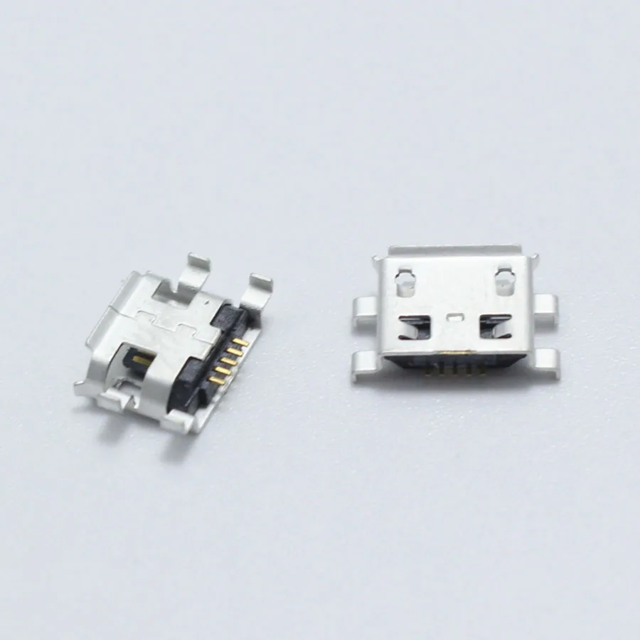 10 шт. микро USB 5pin разъем типа B 4 фиксированные ножки с завивающимися боковыми