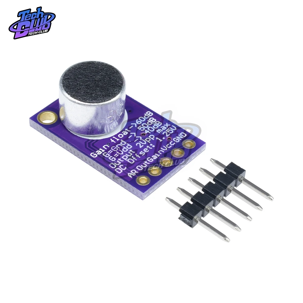 Микрофон MAX9814 плата с автоматическим контролем усиления для Arduino программируемым