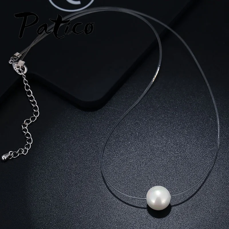 Женское короткое вечерние жерелье из серебра 925 пробы с жемчугом|fashion necklace|necklace