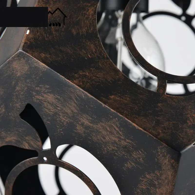 Ретро Ностальгия железа подвесной светильник Бар Ресторан Кофе Магазин American