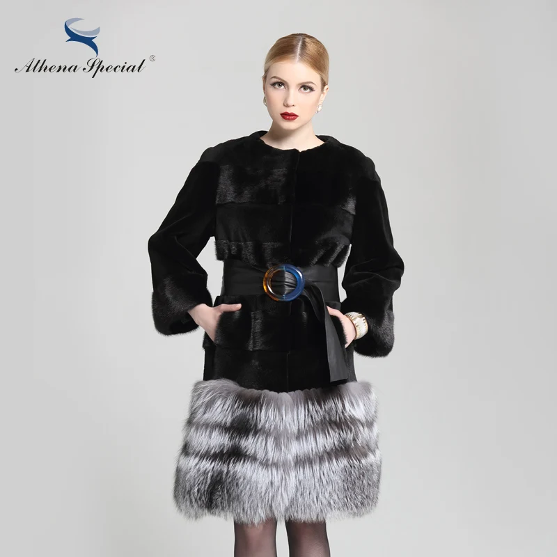 Athena Special 2016 Шуба Норка Цельная Натуральный Мех Новая натуральная норка щипанная