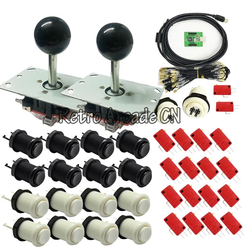 2 игрока Mame Arcade USB Kit PC PS3 в 1 энкодер для джойстиков 4/8 way & 16 HAPP кнопки|arcade usb kit|mame arcade2