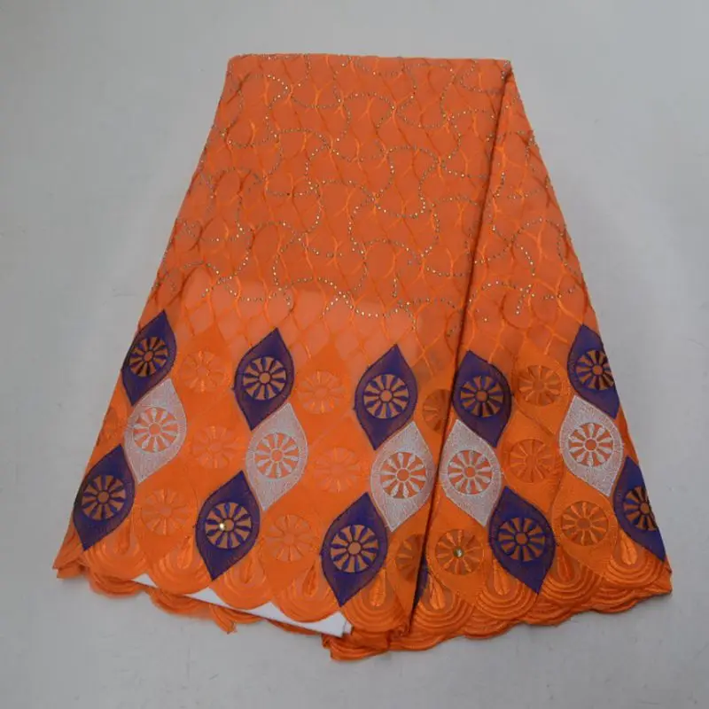 E7220 High Quality African Swiss Volie Lace Fabric With Stones For for women or men clothing wedding party | Дом и сад