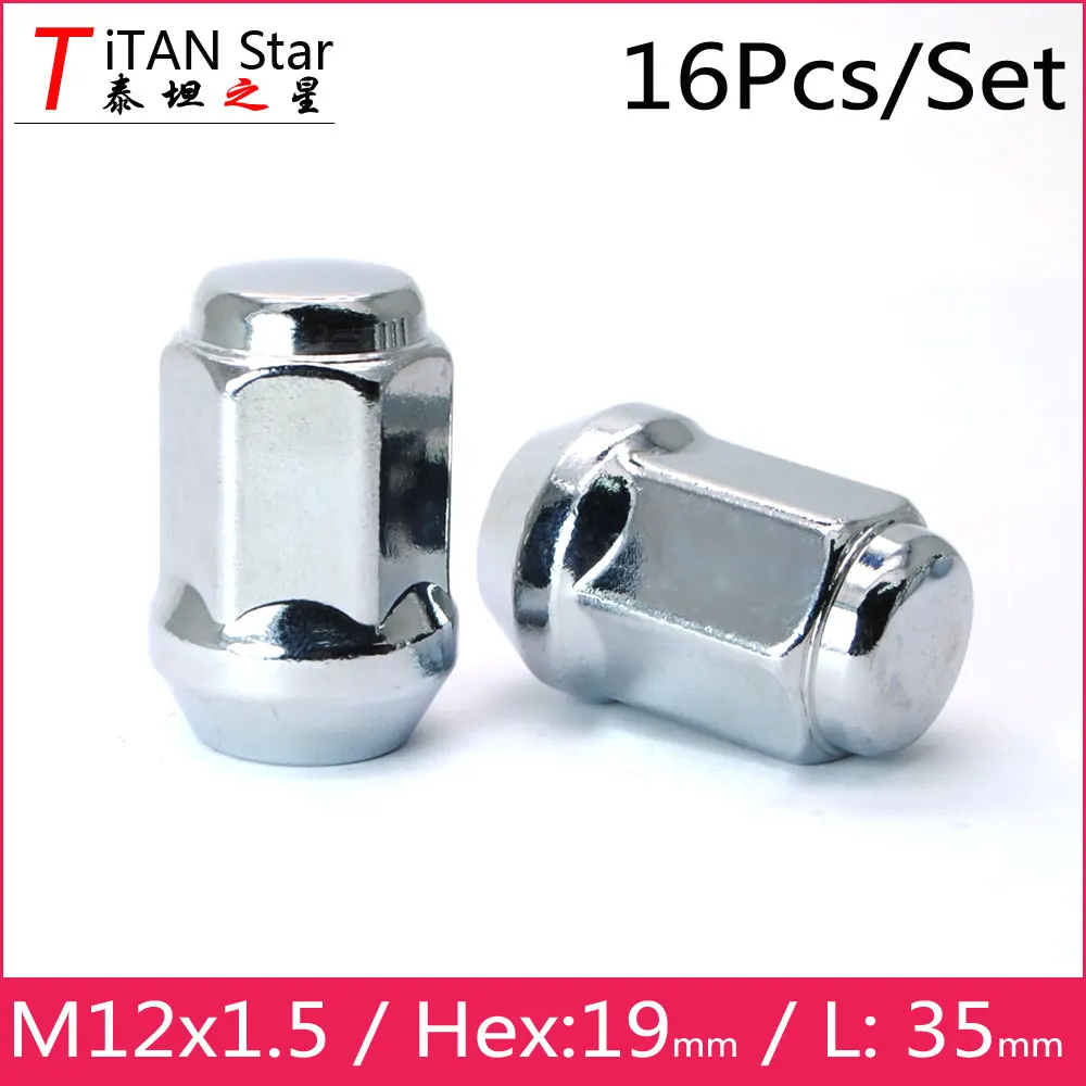 16 шт. шестигранные гайки для наконечников FORD FOCUS Buick Excelle Cruze Mondeo Ecosport M12 x 1 5 5|lug nuts|m12