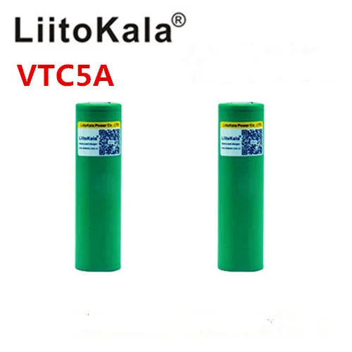 Liitokala 4 unids 18650 35a VTC5A genuino 3 6 В US18650 2600 мАч непрерывная 40A электронная сигарета VAP caja |