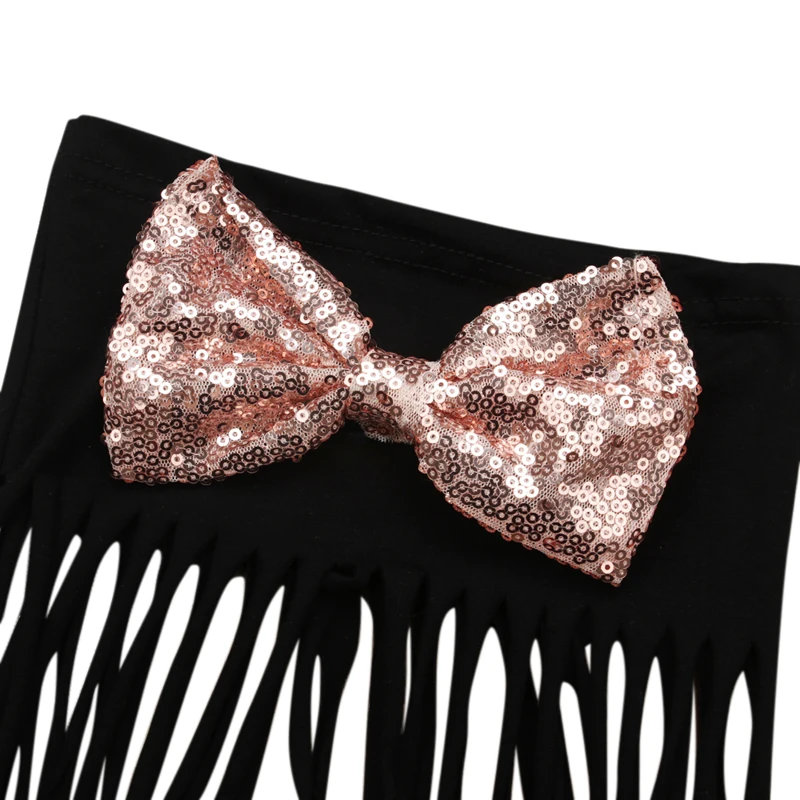 2018 Summer Newborn Baby Girls Clothes Tassel Vest T-shirt Tops+Sequins Shorts 2PCS Outfit Children Clothing | Детская одежда и
