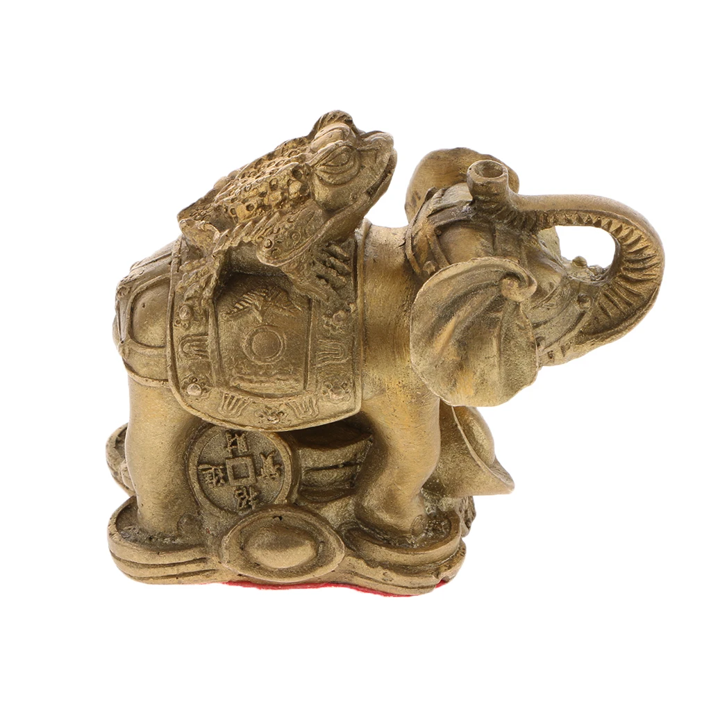 Feng Shui Lucky Fortune Wealth Frog Toad монета со слоном для домашнего офиса крепления денег в