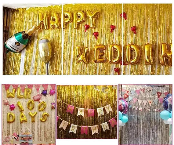 1 шт. занавеска с бахромой для вечевечерние 2 м|Фоны вечеринки| |