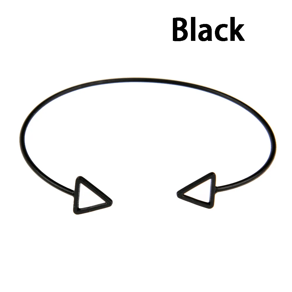 Модный браслет классический золотой сплав Геометрическая двойная треугольная