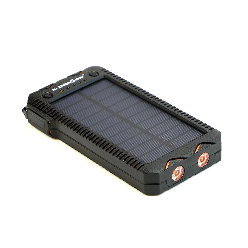 orange solar charger Солнечное зарядное устройство Внешний аккумулятор большой емкости двойной USB зарядное устройство для iPhone X Xr Xs max samsung s9 s10 Galaxy note 10 - Цвет: orange solar charger