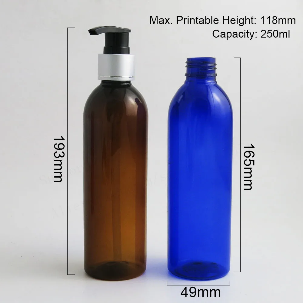 

30 x 250ml Plastic Empty Pump Dispenser Bottle Hair Beauty Shampoo Lotion Shower Gel Bottle Travel Refillable Bottles Container
