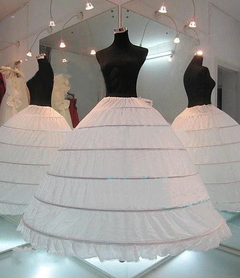 E JUE SHUNG 6 Hoops Wedding Petticoat Ball Gown Crinoline Slip Underskirt For Dress Accessories | Свадьбы и торжества