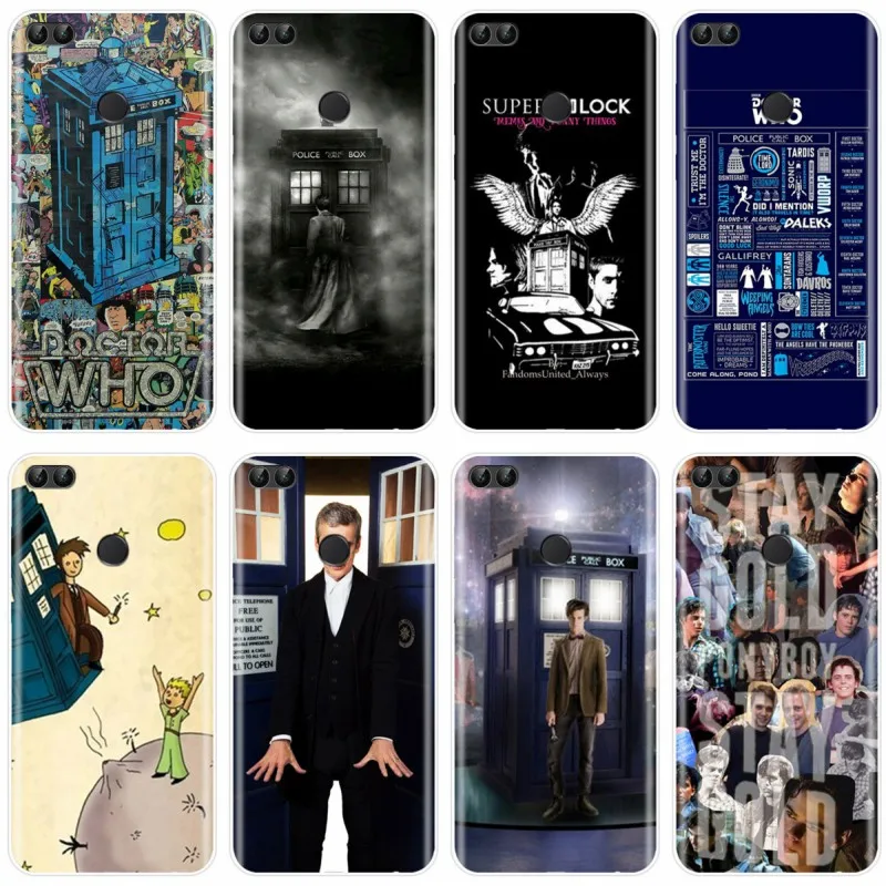 Чехол для телефона Doctor who tardis Синий Мягкий силиконовый чехол Huawei P9 P10 P20 PLUS P30 PRO P8 lite