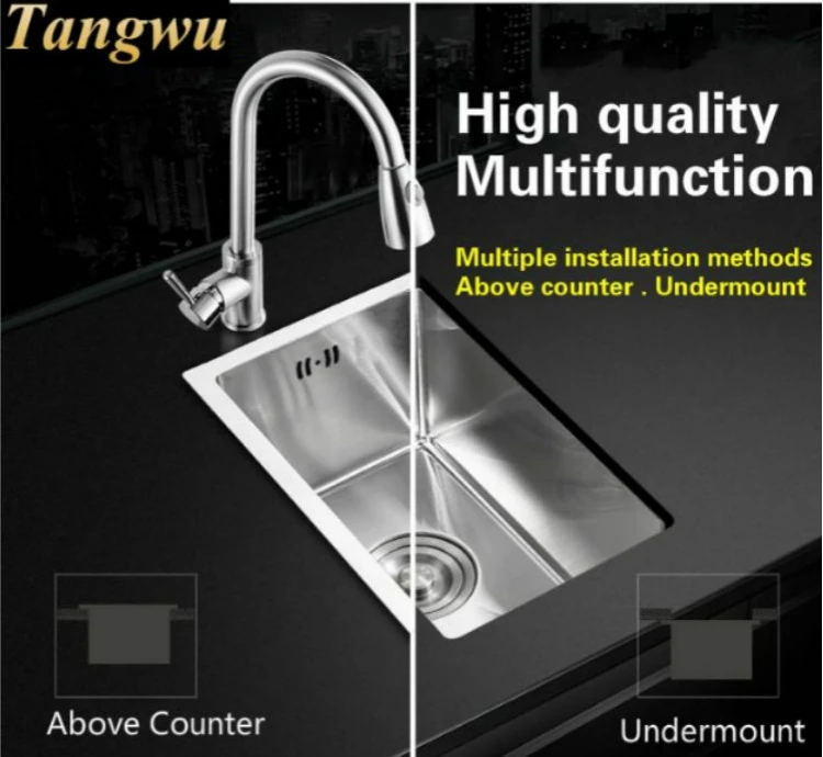 Бесплатная доставка квартира мини роскошная кухня ручная мойка одного корыта vogue