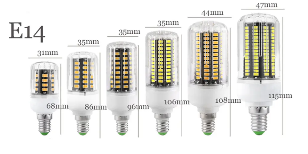 E27 E14 5736 5730SMD светодиодные лампы для кукурузы 20 Вт 15 12 9 7 5 прожекторы 31 58 74 105 140 170
