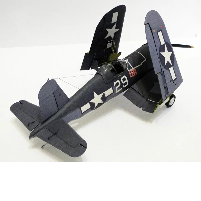 Бумажное ремесло Американский F4U-1A пиратский носитель истребитель Бумажная модель в 1:33 модель самолета армейский особняк DIY