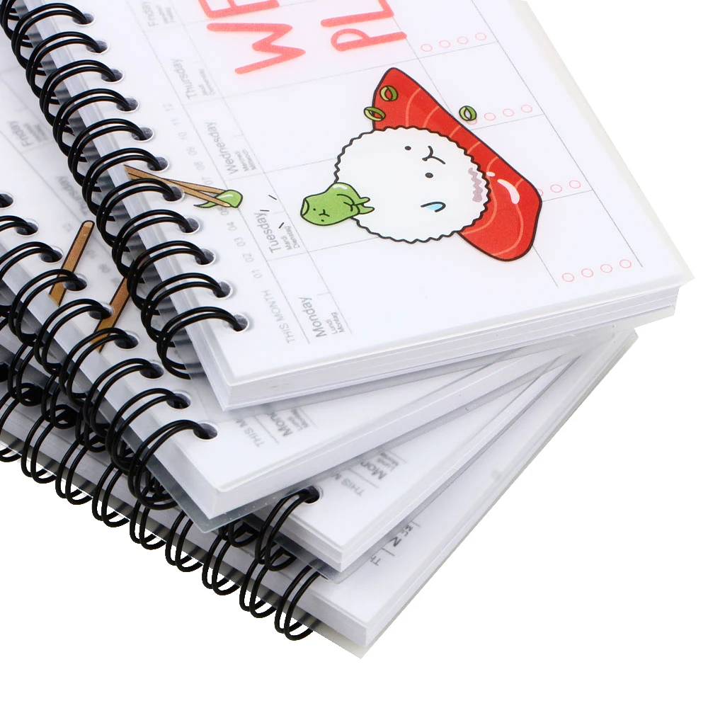 Милые Мультяшные прозрачные пластиковые PP катушки ноутбук План недели