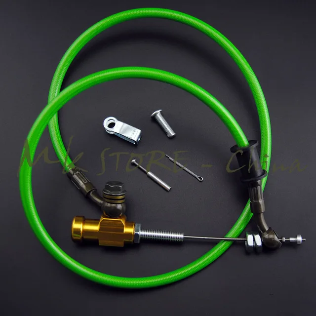 90CM hose and clutch Рычаг мотоцикла регулируемая ручка гидравлический клатч главный цилиндр тормозного насоса гоночный Универсальный для HONDA Yamaha Kawasaki тормоз - Цвет: 90CM hose and clutch