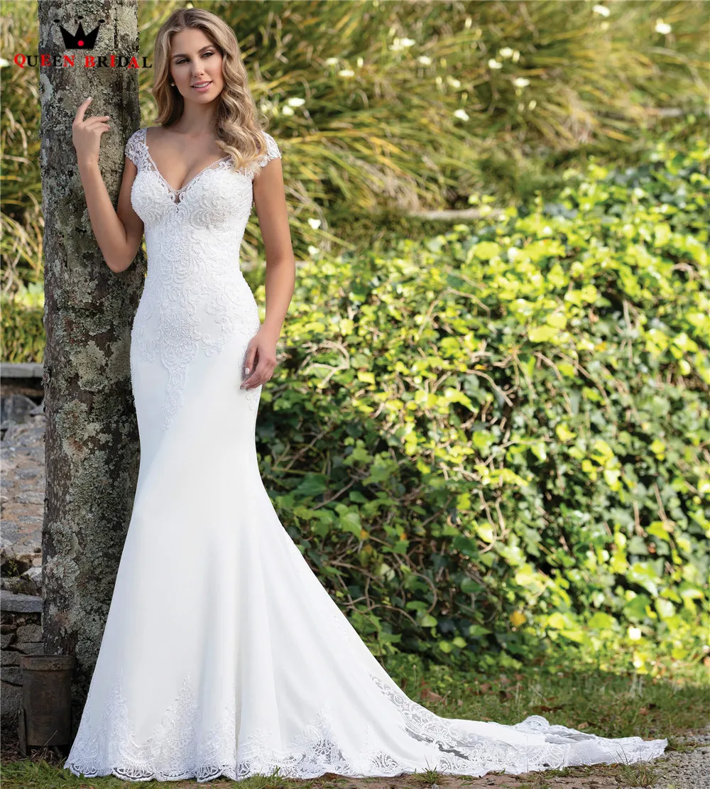 Custom Made Mermaid Sweetheart Chiffon Lace Appliques Beading Sexy Elegant Formal Wedding Dresses Vestido de Noiva 2022 WH41 | Свадьбы и