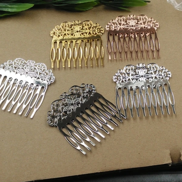 Женские заколки для волос медные Винтажные с 10 зубчиками в стиле ретро