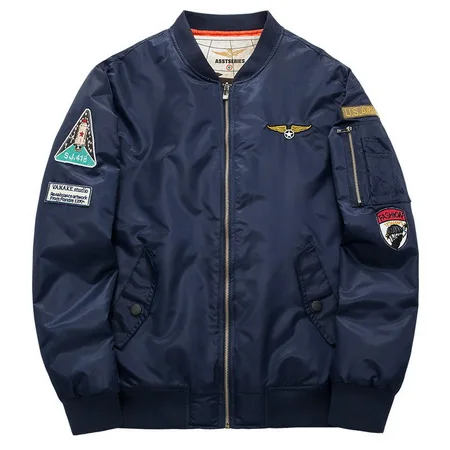 dark blue LOMAIYI 6XL Мужская и женская куртка-бомбер мужская куртка ВВС Весенняя Военная Мужская ветровка пилот бейсбольные куртки, BM003 - Цвет: dark blue